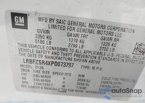 2023 Buick Envision Avenir Awd from USA, damaged, VIN LRBFZSR4XPD073797